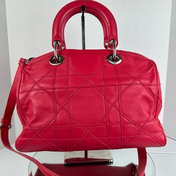 LADY DIOR Granville Cannage Satchel Bag Leather - Picture 3 of 13